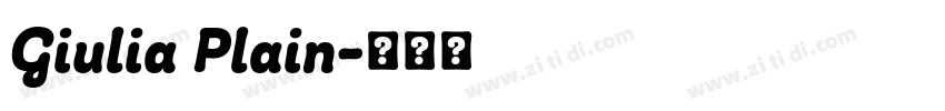 Giulia Plain字体转换